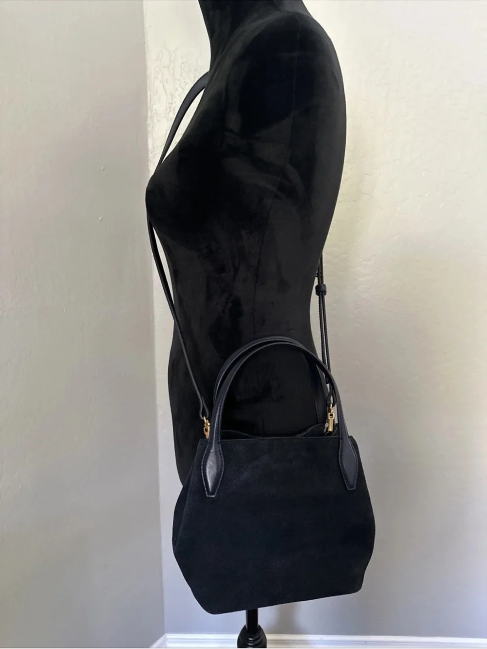 Madewell Navy Suede Crossbody Tote